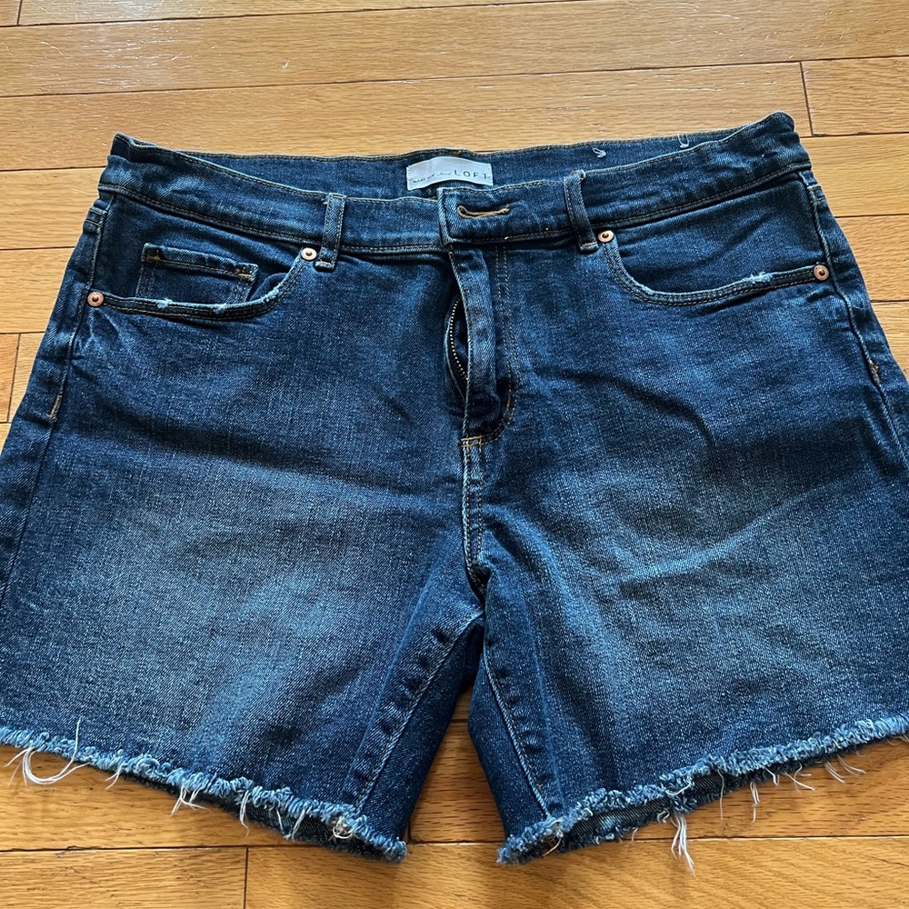 LOFT Dark Blue Jean Shorts